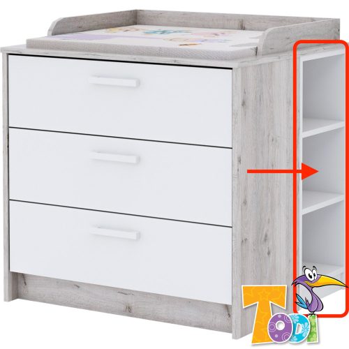 Todi nyitott polc Bee a pelenkázó toldalék alá