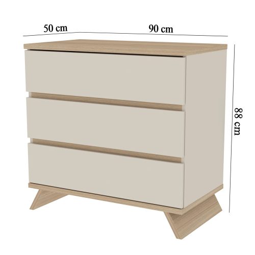 Faktum komód pelenkázó toldalékkal Sienna Cashmere