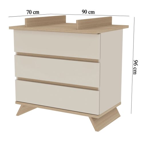 Faktum komód pelenkázó toldalékkal Sienna Cashmere