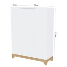 Faktum szekrény Lumina White 3 osztású