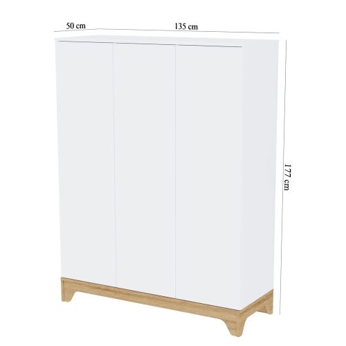 Faktum szekrény Lumina White 3 osztású