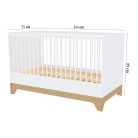 Faktum kiságy Lumina White átalakítható 70x140cm