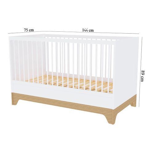 Faktum kiságy Lumina White átalakítható 70x140cm