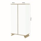 Faktum szekrény Sienna White 2 osztású