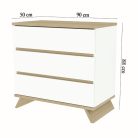 Faktum komód pelenkázó toldalékkal Sienna White