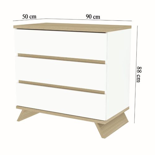 Faktum komód pelenkázó toldalékkal Sienna White