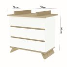 Faktum komód pelenkázó toldalékkal Sienna White