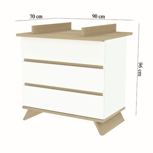 Faktum komód pelenkázó toldalékkal Sienna White