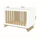 Faktum kiságy Sienna White átalakítható 60x120cm