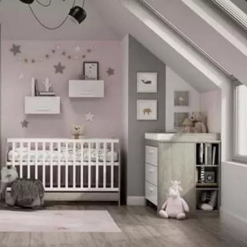 Todi Cube 2 babaszoba szett - átalakítható 70x140cm kiságy és 3 fiókos komód pelenkázó feltéttel