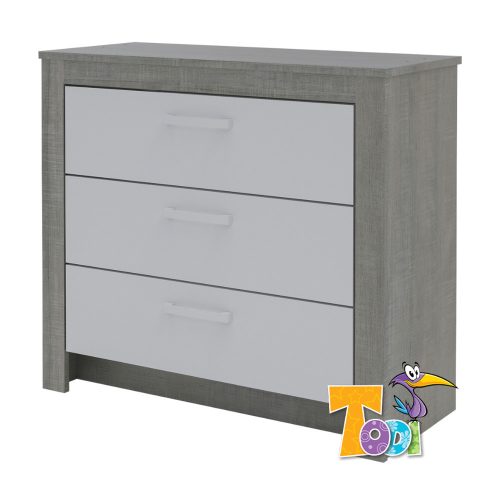 Todi Cube 2 babaszoba szett - átalakítható 70x140cm kiságy és 3 fiókos komód pelenkázó feltéttel