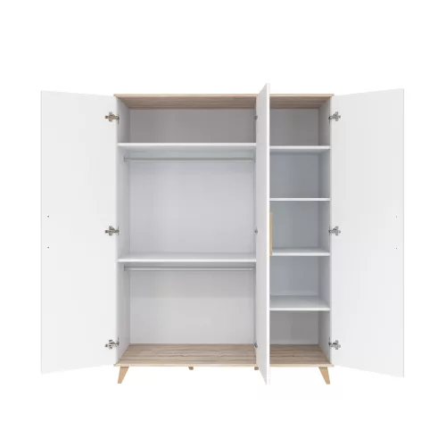 Faktum szekrény Flip White and Oak 3 osztású