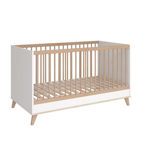 Faktum kiságy Flip White and Oak 70x140cm