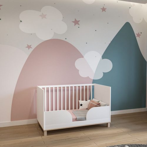 Todi kiságy Misty fehér átalakítható 70x140cm