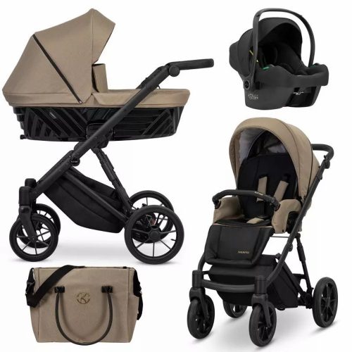 Kunert multifunkciós babakocsi 3in1 Ivento Cosmo i-Size fekete vázzal Caramel Machiato IVE-10-BL