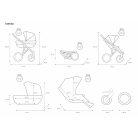 Kunert multifunkciós babakocsi 3in1 Ivento Cosmo i-Size fekete vázzal Caramel Machiato IVE-10-BL
