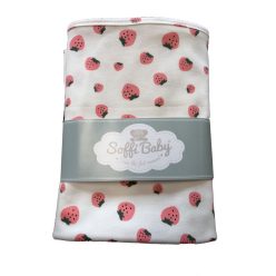 Soffi Baby takaró pamut dupla eper 80x100cm