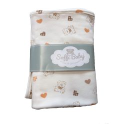Soffi Baby takaró pamut dupla Maci és szívecske 80x100cm