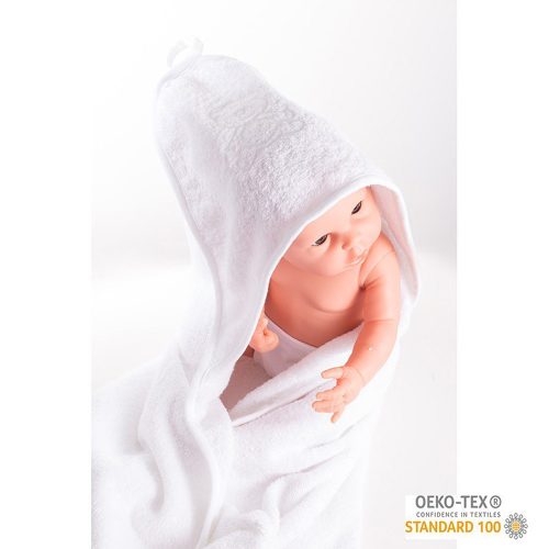 Stella fürdőlepedő hímzett 80x80cm fehér maci