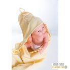 Stella fürdőlepedő hímzett 80x80cm sárga maci