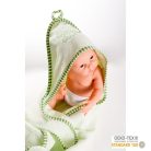 Stella fürdőlepedő hímzett 80x80 zöld oroszlán