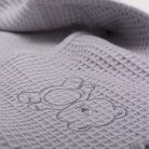 Vaganza fürdőlepedő Waffle 70X70cm szürke hímzett maci