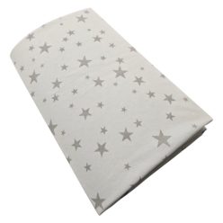   Stella lepedő strech pamut 60x120/70x140cm szürke csillagok