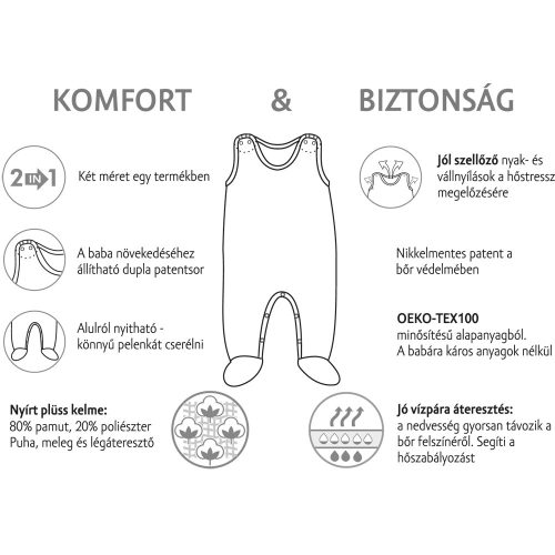 Kenguru Gold ujjatlan rugdalozó plüss Pocok csíkos róka 56-62