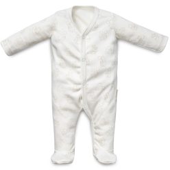   Kenguru Gold hosszú ujjú rugdalozó pamut Elölpatentos ecrü printed 56