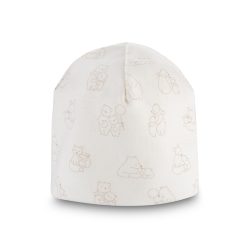  Kenguru Gold sapka csecsemő dupla-pamut Newborn ecrü printed 56-62