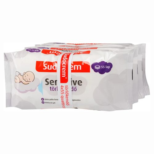 Sudocrem törlőkendő sensitive 4x55db-os