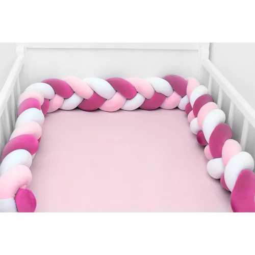 Scamp rácsvédő fonott 210cm Fehér-Rózsaszín-Pink RFT010 210CM
