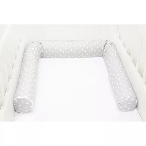 Scamp rácsvédő hengerpárna 180cm Little Heart White Grey BRVE011 180CM