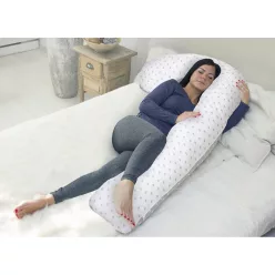   Scamp ölelő párna F-alakú 75x135cm Little Heart White Grey FELP001_75