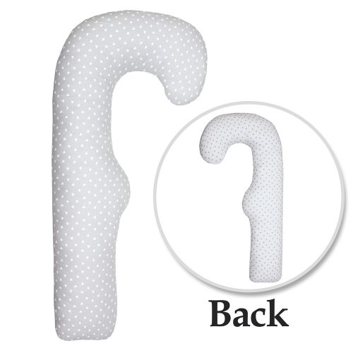 Scamp ölelő párna F-alakú 75x135cm Little Heart White Grey FELP001_75