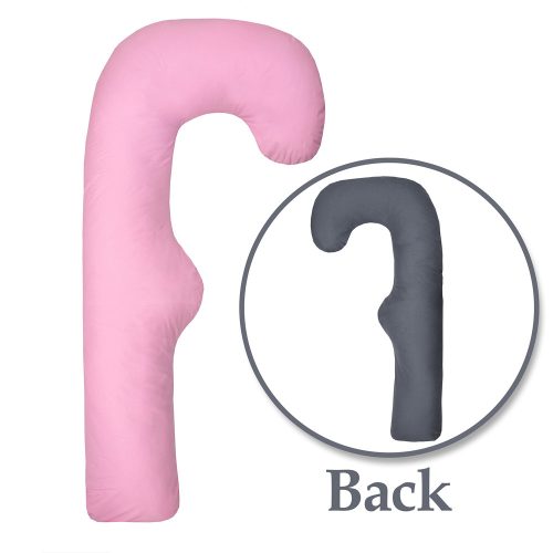 Scamp ölelő párna F-alakú 80x150cm Rózsaszín-grafit FELP008_80