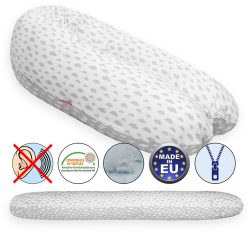   Scamp szoptatós párna univerzális pamut Little Clouds Grey White SZPE220