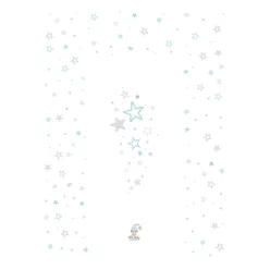 Color pelenkázó lap sík 70x50cm Kék csillag