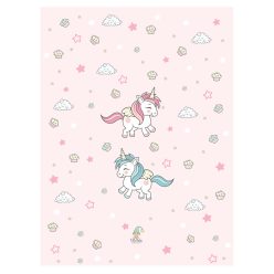 Color pelenkázó lap sík 70x50cm Unikornis rózsa