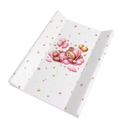   Color pelenkázó lap merev 2 oldalú 70x50cm Maci lány rózsaszín