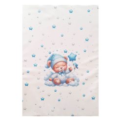 Color pelenkázó lap sík 70x50cm Maci fiú kék