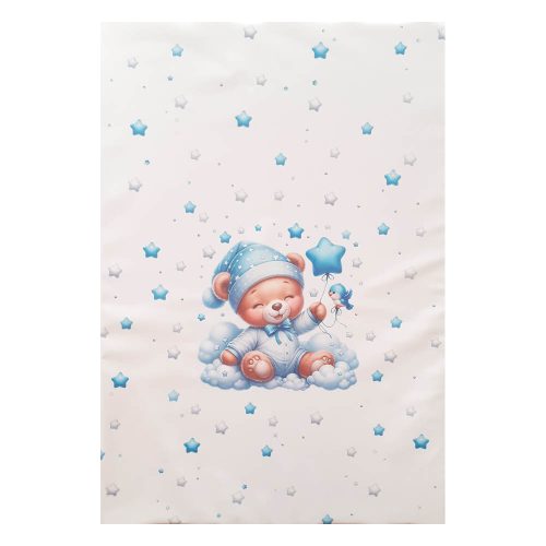 Color pelenkázó lap sík 70x50cm Maci fiú kék
