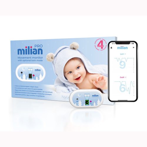 Milian légzésfigyelő PRO Bluetooth Twins 4db érzékelőlappal