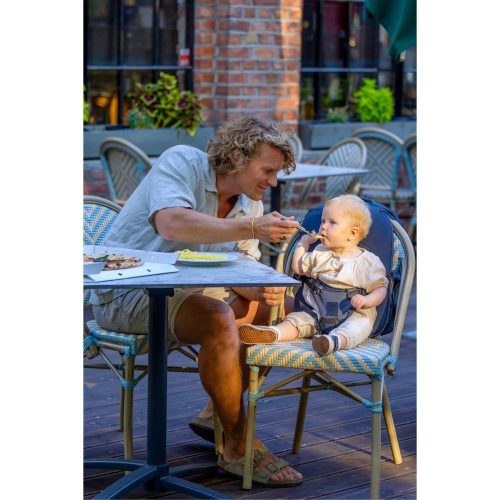MiniMeis pelenkázó hátizsák és babarögzítő hám étkezőszékhez Hero G5 Dusk Blue