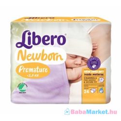 Koraszülött pelenka - Libero Newborn Premature pelenka 0-2,5 kg 24db