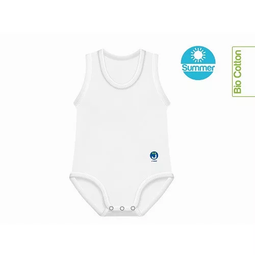 J Bimbi kombidressz 0-36 hó biopamut Summer fehér 10676