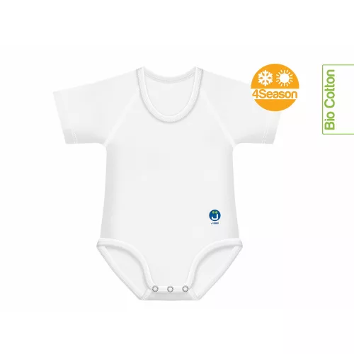 J Bimbi kombidressz 0-36 hó biopamut 4 Seasons  fehér 10843