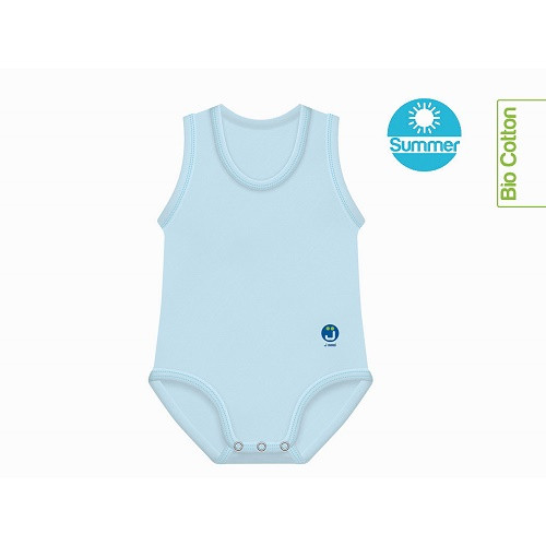 J Bimbi kombidressz 0-36 hó biopamut Summer világoskék 10862