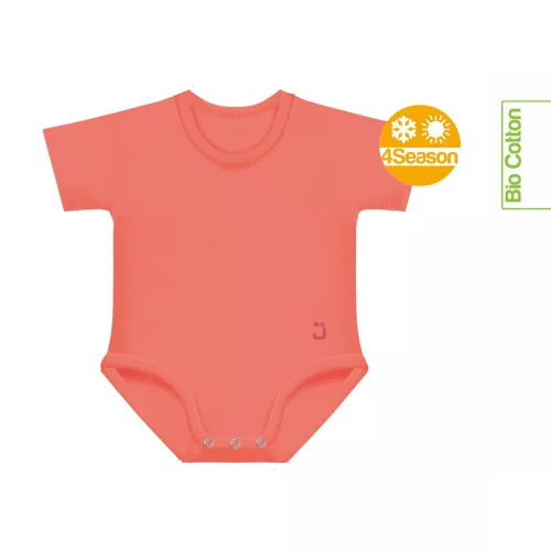 J Bimbi kombidressz 0-36 hó biopamut 4 Seasons coral 12026