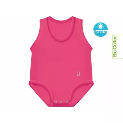   J Bimbi kombidressz 0-36 hó biopamut Summer sötét pink 12034